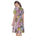 thumbnail image 2 of Bixox Robe d'Été à Manches Courtes pour Femmes Robe Ample Longueur Genou avec Poches-Donuts Mignons, 2 of 7