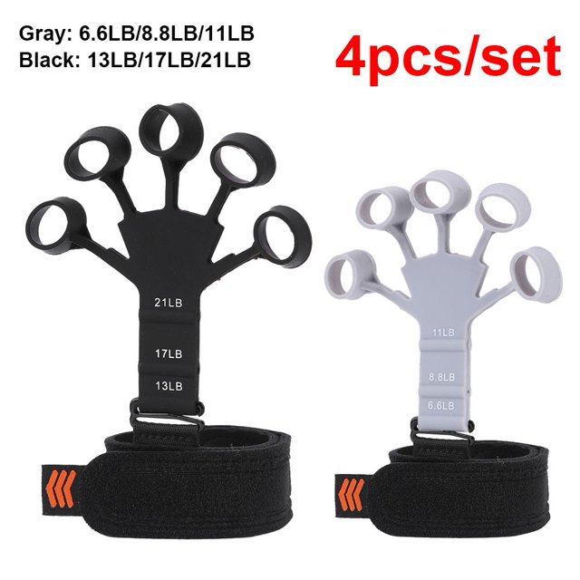 2 Pzs gripper finger Entrenador Ejercitador De Dedos De Silicona FLEXOR gripster Con 6 Niveles Resistentes Para Guitarra Con Banda De Muñeca De Mano Gao Jiahui unisex