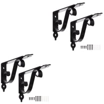 unbranded 4 Sets  of Wall Shelf Fixed Brackets Heavy Duty Shelf Brackets Iron Triangle Shelf Brackets