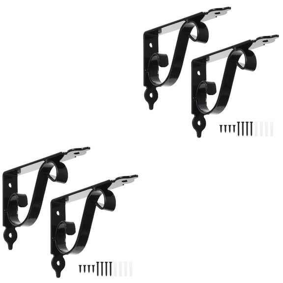 unbranded 4 Sets  of Wall Shelf Fixed Brackets Heavy Duty Shelf Brackets Iron Triangle Shelf Brackets