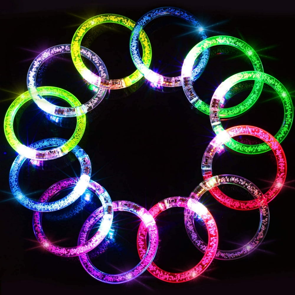Novelty Place LED Bracelets Set Party Supplies Favors, Light Up Toys