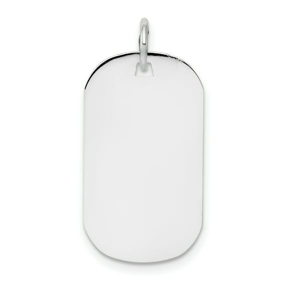 Beautiful 14k White Gold Plain .018 Gauge Engraveable Dog Tag Disc Charm