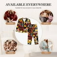 thumbnail image 5 of Goofa Cars Printed Women’s 2 Piece Pajama Set Super,Pajamas Women's Long Sleeve Sleepwear Soft Button Down Loungewear Pjs Lounge Set Nightwear-Medium, 5 of 9