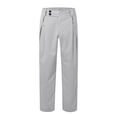 thumbnail image 4 of XIAOCHA Mens Pleated Front Dress Pant Wide Leg Full Length Button Waist Trouser Smooth Minimalist office Pants, 4 of 5