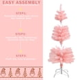 thumbnail image 4 of Árbol de Navidad artificial CCINEE rosa de 3 pies con soporte de metal, 4 of 7