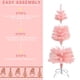 thumbnail image 4 of Árbol de Navidad artificial CCINEE rosa de 3 pies con soporte de metal, 4 of 7