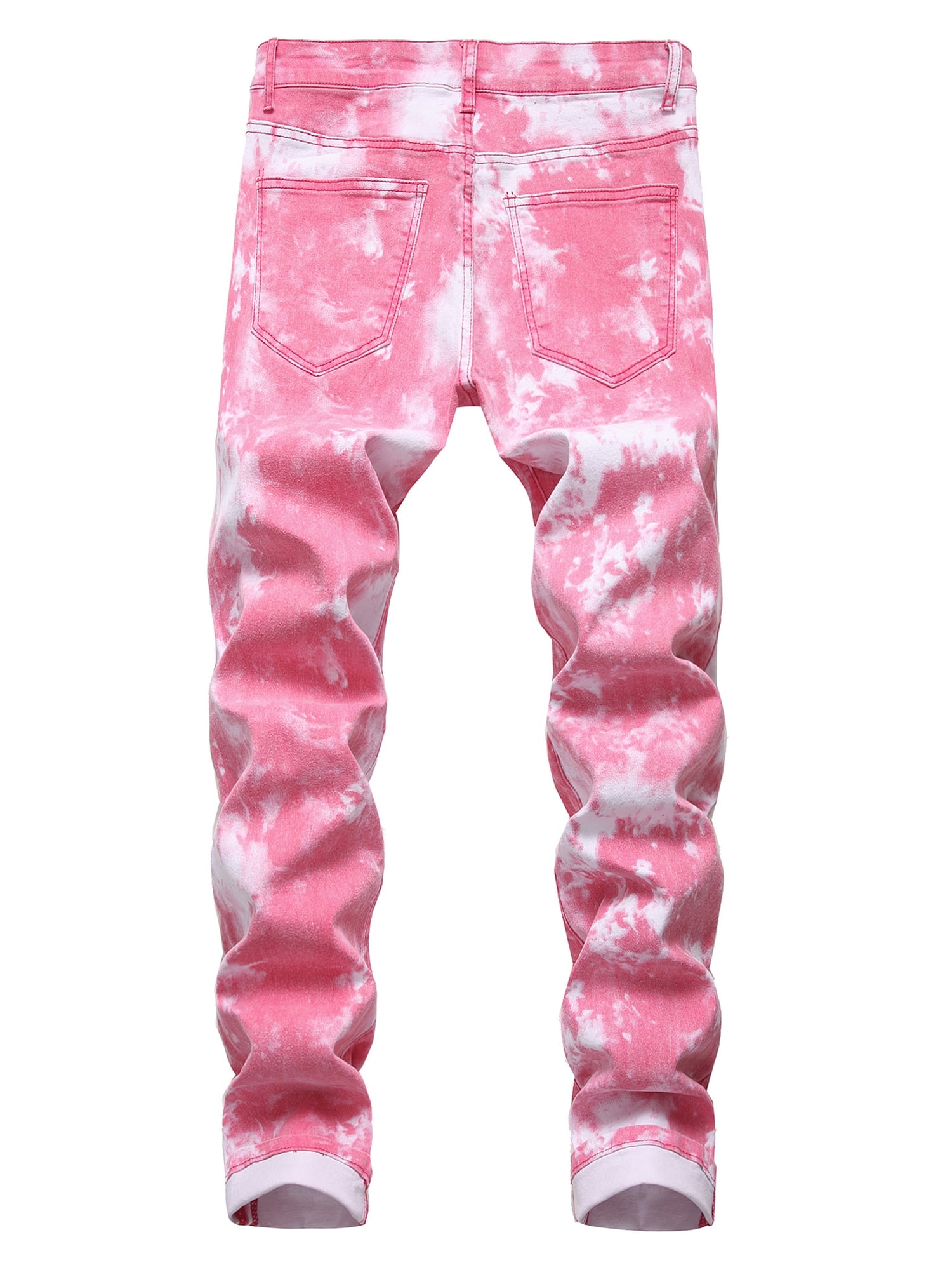 tie dye denim pants