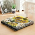 thumbnail image 2 of Artistic Sunflower Pattern Floor Pillow - 4.7" Thick Zabuton with Skin-Friendly Fabric for Long Sessions, 2 of 3