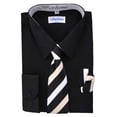 thumbnail image 2 of Berlioni Kids Boys Long Sleeve Dress Shirt Set, 2 of 2