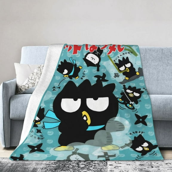 Bad Badtz-Maru Throw Blanket Warm Soft Flannel Flannel Blankets For Home Sofa Bedroom