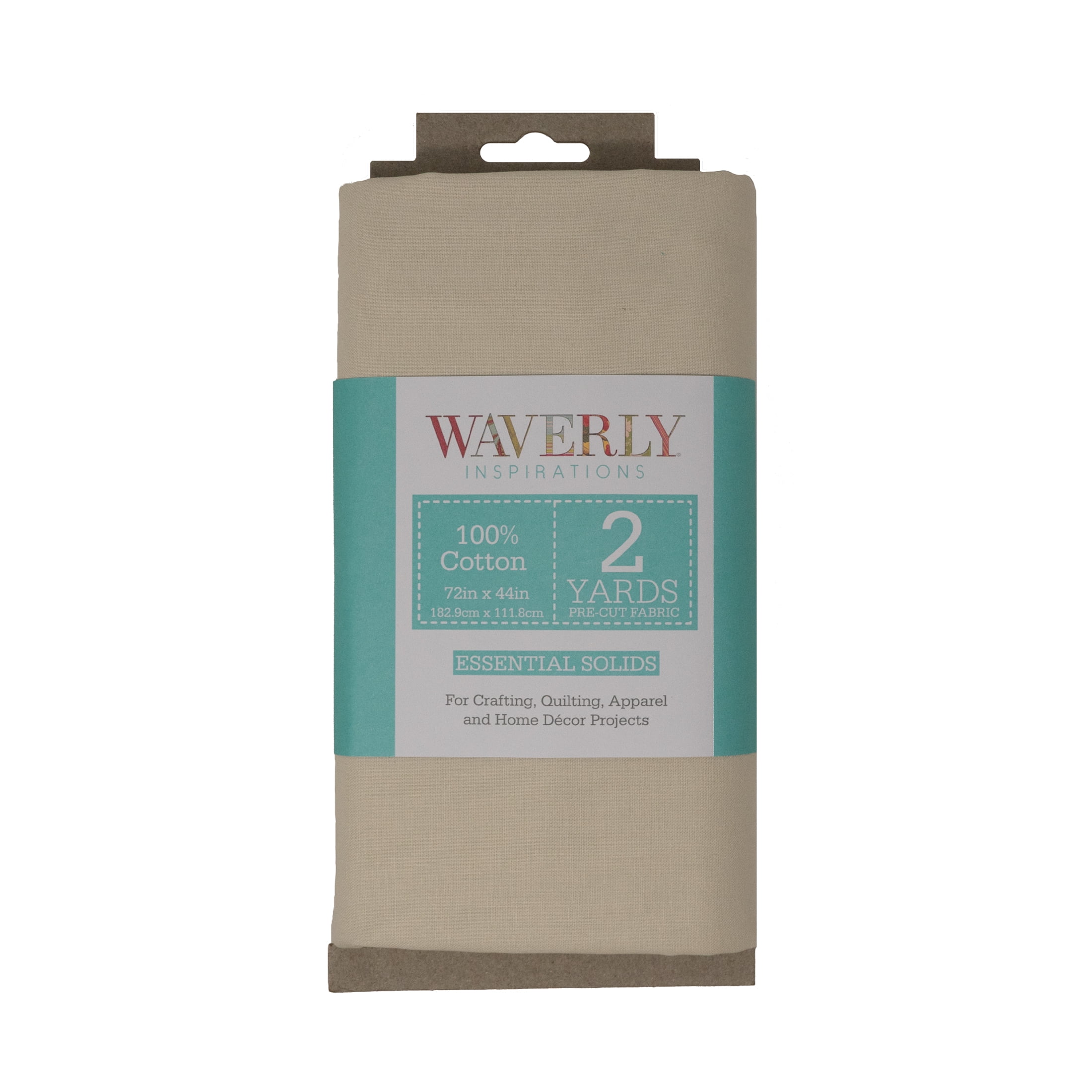 (1 pack) Waverly Inspirations 2 Yard Cut 100% Cotton Solids Fabric Parchment 44" Wide for Quilting & Sewing
