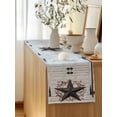 thumbnail image 5 of Table Runner 72 Inches Long for Kitchen Dining, Texas Star Retro Dresser Scarf Farmhouse, Dining Table Decorations for Wedding/Parties, Vintage Brown Red Berry Wooden 18 x 72 In, 5 of 8