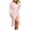Pink, variant on Wensltd Women's Nightgowns Solid Terry Cloth V Neck Long Sleeve Tie Waist Bath Robe with Pockets for All Season
