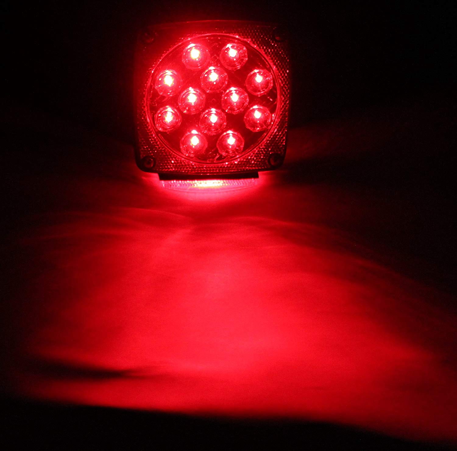 Waterproof Submersible Jeep TJ CJ YJ JK replacement Trailer Boat Truck Stop Turn Tail LED Lights w Kit & License Illuminator Sealed -D