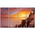 thumbnail image 2 of Bass Harbor Head Lighthouse Panorama - Modern Seascape Canvas Artwork, 2 of 3