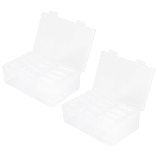 24 Piezas Organizador Cuentas PequeñAs, Caja Cuentas, Organizador Almacenamiento, Contenedores Arte de Diamantes, Almacenamiento de Accesorios con 2 Piezas con Tapa con Bisagras