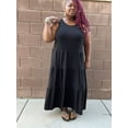 thumbnail image 2 of Black Fit & Flare Plus Size Maxi Dress, 2 of 2