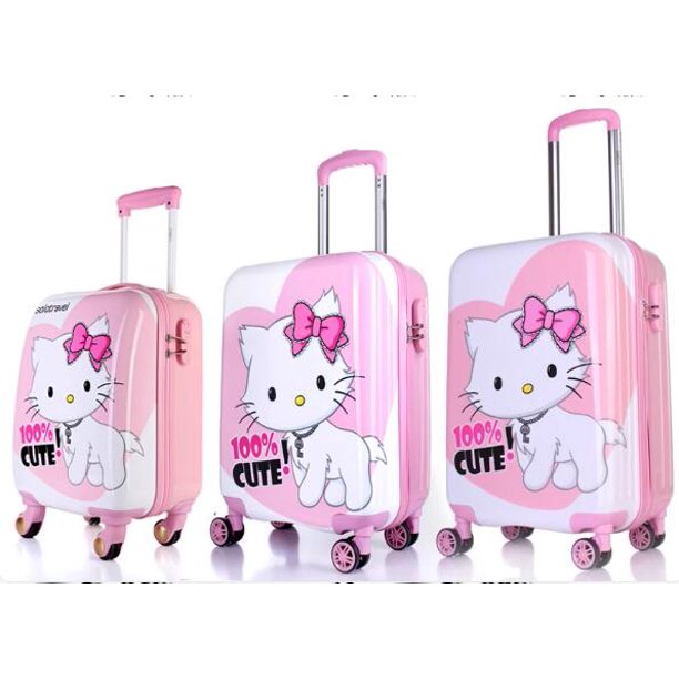 Maleta de equipaje giratoria de 18 pulgadas para niños, bolsa de equipaje de embarque rodante de 20 pulgadas, Maleta con ruedas, bolsa de carrito de viaje para niños