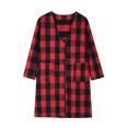 thumbnail image 6 of IROINNID Women's Woolen Coat Long Sleeve Stripes Outwear, Comfy Plaid Vintage Lapel Wool Coat, 6 of 8