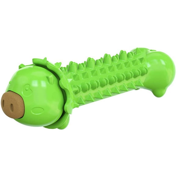 Teething Stick for Puppy, Pig Shape Pet Bite Resistant Molar Grinding Stick Food Leakage Dog Teeth Cleaner