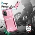 thumbnail image 4 of for Moto G 5G (2023) Case with Built-in Camera Lens Slide Cover, Heavy-Duty Shockproof Rugged Case Heavy Duty Bumper Shockproof Phone Cover for Moto G 5G (2023),Pink, 4 of 7