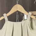 thumbnail image 6 of TOWED22 Toddler Kids Girl Summer Outfits 2pcs Sleeveless Smocked Floral Camisole Linen Long Pants Set 2T 3T 4T(Khaki,3-4 Y), 6 of 6