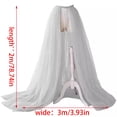 thumbnail image 3 of Maxi Meshes Tulle Skirt for Womens Detachable Wedding Train Skirt,Floor Length Overlay Long Tutus Skirts for Proms Party, 3 of 9