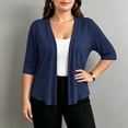 thumbnail image 2 of fatyb Womens Plus Size Cardigan Half Sleeve Lightweight Jacket Open Front Summer Casual Loose Cover Up, 2 of 7