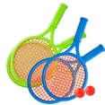 thumbnail image 1 of Raqueta De Tenis Para Niños, Juego De Raqueta De Bádminton, 4 Raquetas Con 4 Pelotas, Juguetes Deportivos Para Interiores Y Exteriores Para Niños Principiantes seitruly FN005779-00, 1 of 6