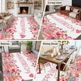 thumbnail image 5 of 5x8 Area Rugs for Living Room, Valentine's Day Non Slip Area Rugs for Kitchen Bedroom Entryway, Spring Watercolor Cake Pink Red Washable Carpet Runner Rug Floor Mats for Bedroom Home Decor, 5 of 8
