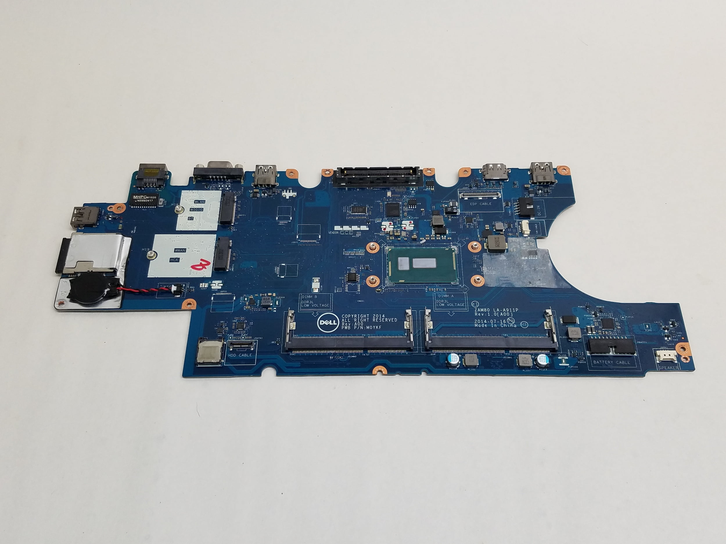 Pre-Owned Dell Latitude E5550 Core i3-5010U 2.1 GHz DDR3L Motherboard V82HM (Good)