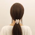 thumbnail image 4 of PAMINGONO 2pcs Floral Scrunchies for Women Alloy Shiny Ponytail Holder for Headdress Accessories Casual Day Out, 4 of 7