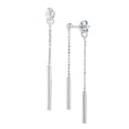 thumbnail image 2 of Vanbelle Rhodium Plated 925 Sterling Silver Multi Bar Front & Back Dangling Earrings for Women, 2 of 4