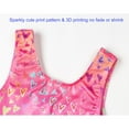 thumbnail image 5 of Girls Gymnastics Leotards Sparkly Pink Sleeveless Size 7-8 Years Old One-Piece Bodysuit, 5 of 7