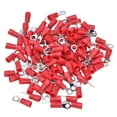 thumbnail image 1 of 100 Uds terminales de engarzado preaislados conector de cable tipo anillo de PVC de cobre para computadoras AWG 16?14, 1 of 8