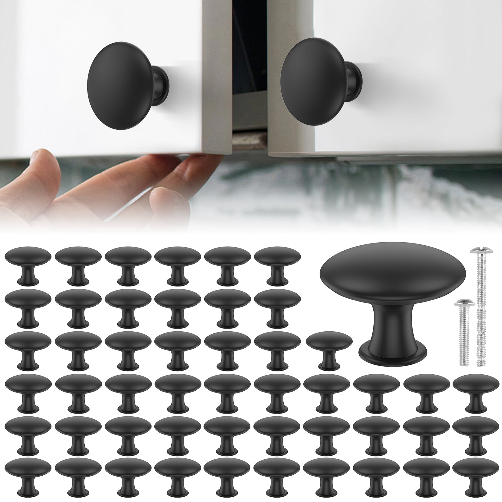 50Pcs Drawer Knob Set Zinc Alloy Cabinet Handles Rustproof Gold Dresser Knobs with Screws Decorative Drawer Pull Handle Furniture Knobs for Kitchen Cabinets Drawer Dresser