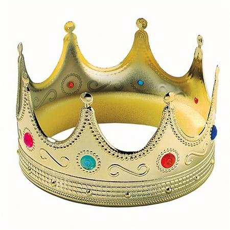 Gold Royal Medieval Mens Prince King Crown Halloween Costume Theatre Movie Prop