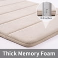 thumbnail image 6 of ROSMARUS Memory Foam Bath Mat 17” x 24”, Water Absorbent Shower Mat, Thick Bath Rugs for Bathroom Non Slip with PVC Backing, Ultra Soft Bathroom Rugs for Floor & Tub, Ltbrown, 6 of 6