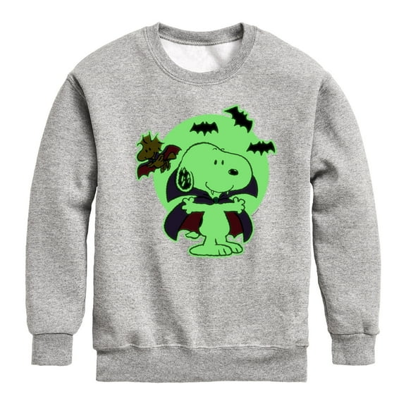 Peanuts - Vampire Snoopy - Toddler And Youth Crewneck Fleece Sweatshirt