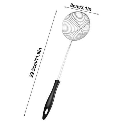 

COFEST Kitchen Utensils & Gadgets Stainless Steel Small Line Leakage Hot Pot Dumpling Ball Filter Fence Leakage Spoon Milk Tea Shop Pearl Filter Spoon Kitchen Supplies（2Pc） B