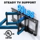 thumbnail image 2 of USX STAR Soporte de pared para TV de movimiento completo con certificación UL para la mayoría de televisores de 32 a 70 pulgadas, soporte giratorio extensible inclinable para TV, VESA máx. 400 x 400 m, 2 of 5
