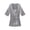 Gray, variant on Mens Satin Bathrobe Lightweight Comfort V Neck 3/4 Length Sleeve Open Front Wrap Short Robes Loungewear Nightwear Pj with Adjustable Waist Belt
