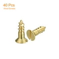 thumbnail image 3 of Uxcell 40Pack M4.5 x 16mm Brass Slotted Drive Flat Head Wood Screws Self Tapping Screw, 3 of 6