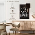 thumbnail image 5 of Elephant Stock Get Cozy Typography Wall Art - Vertical Canvas Wall Art - Living Room Wall Decor - Inspirational And Typography Canvas - Brown And White Decor - 8" x 12", 5 of 8