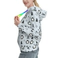 thumbnail image 2 of Lsque penguin tree star Pattern Casual Women's Hoodie,Hooded Sweatshirt with Kangaroo Pocket,Pullover Hoodie with Eye-catching Drawstrings-XX-Large, 2 of 7