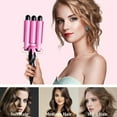 thumbnail image 3 of BECUS 3 Barrel Ceramic Curling Iron Quick Heating Hair Curlers,Temperature Adjustable Hair Waver for Long Short Hair (25mm), 3 of 4