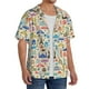 thumbnail image 2 of Balery Famous Places Camisa Casual de Manga Corta con Botones para Hombre, Texturizada, Estilo Cubano, para Playa, Verano-3X-Large, 2 of 5