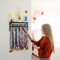 thumbnail image 2 of Wall Metal Award Rack Holds 64+ Sports Medals - Our Never Give Up, 2 of 5