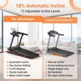 thumbnail image 4 of SONITU Folding Treadmill with 18% Auto Incline, 3.0 HP Under Desk Treadmill for Home & Office, 350 lbs Capacity, LED Display, 4 of 6