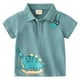 thumbnail image 1 of Gibobby Playera De Algodón Camiseta de manga corta con estampado de letras de dibujos animados para niños y niñas de verano(Aqua, 18-24 Meses), 1 of 3